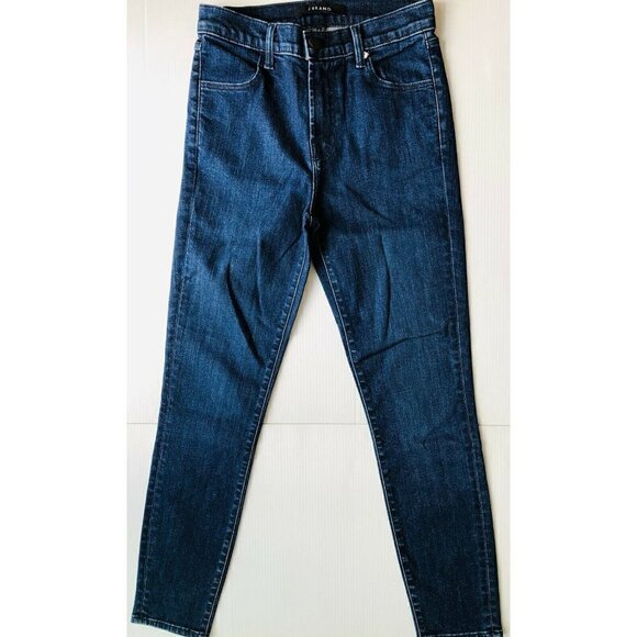 J Brand Dark Vibes Denim Alana High Rise Cropped Skinny Jeans Size 25 JB000379 - Picture 2 of 11
